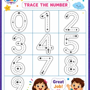 Trace the Number Worksheets (Nursery) | 16