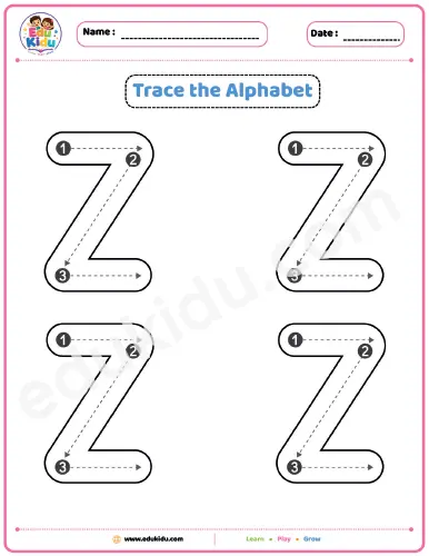 Uppercase Alphabet Tracing Worksheets (Nursery) - Image 3