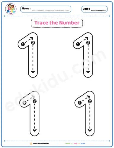 Trace the Number Worksheets (Nursery) | 16 - Image 2