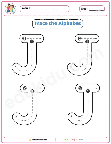 Uppercase Alphabet Tracing Worksheets (Nursery) - Image 4